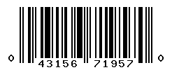 UPC barcode number 043156719570