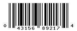 UPC barcode number 043156892174