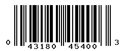 UPC barcode 043180454003