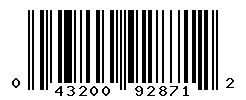 UPC barcode number 043200928712