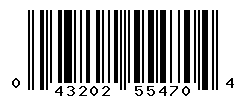 UPC barcode number 043202554704