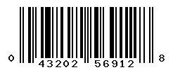 UPC barcode number 043202569128
