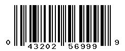 UPC barcode number 043202569999