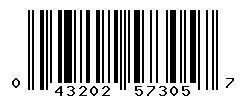 UPC barcode number 043202573057