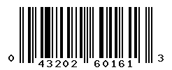 UPC barcode number 043202601613
