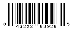 UPC barcode number 043202639265