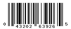 UPC barcode 043202639265