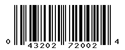 UPC barcode number 043202720024