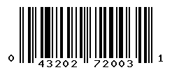 UPC barcode number 043202720031