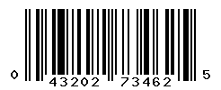 UPC barcode number 043202734625