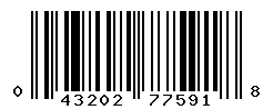 UPC barcode number 043202775918