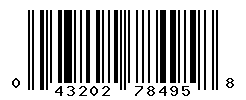 UPC barcode number 043202784958