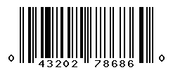 UPC barcode number 043202786860