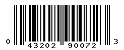 UPC barcode number 043202900723