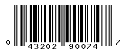 UPC barcode number 043202900747