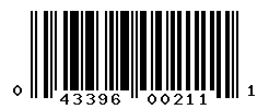 upc 043396002111 barcode image