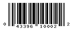 UPC barcode number 043396100022