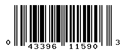 UPC barcode number 043396115903