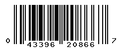 UPC barcode number 043396208667