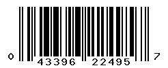 UPC barcode number 043396224957