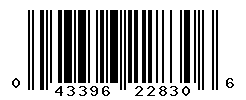 UPC barcode number 043396228306
