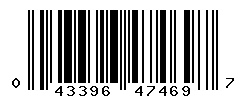 UPC barcode number 043396474697