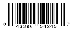 UPC barcode number 043396542457