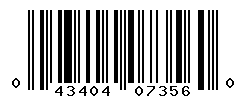 UPC barcode number 043404073560