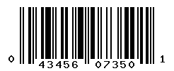 UPC barcode number 043456073501