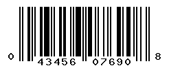 UPC barcode number 043456076908