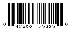 UPC barcode number 043500753250