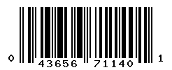 UPC barcode number 043656711401