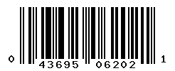 UPC barcode number 043695062021