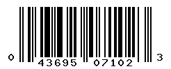 UPC barcode number 043695071023