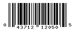 UPC barcode number 043712120505