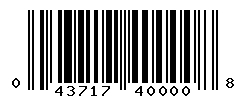 UPC barcode number 043717400008