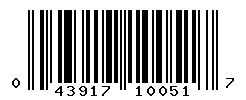 UPC barcode number 043917100517
