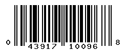 UPC barcode number 043917100968 lookup