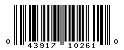 UPC barcode number 043917102610
