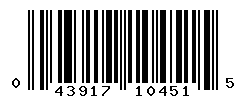 UPC barcode number 043917104515