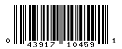 UPC barcode number 043917104591