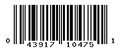 UPC barcode number 043917104751