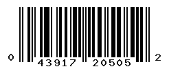 UPC barcode number 043917205052