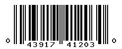 UPC barcode number 043917412030