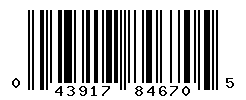 UPC barcode number 043917846705