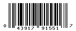 UPC barcode number 043917915517