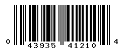 UPC barcode number 043935412104