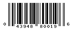 UPC barcode number 043948800196