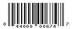 upc 044000006747 barcode image