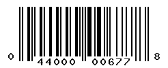 UPC barcode number 044000006778